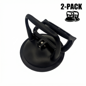 NL HOME 2-Pack Heavy Duty Single Suction Cup Lifters for Glass & Large Format Tiles (165lbs Capacity Each) - Professional Industrial Grade Vacuum Lifter Tools for Mirror, Granite, and Heavy Moving