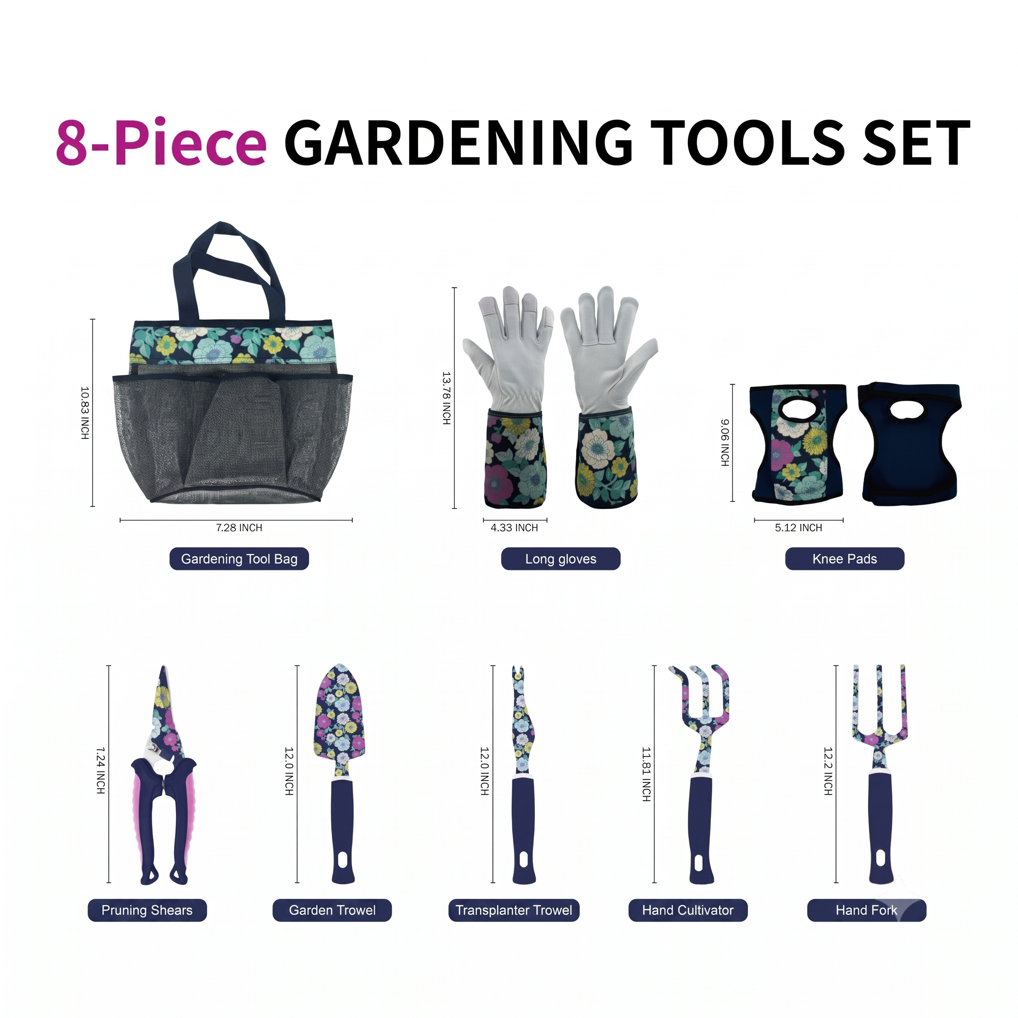 8 set gardening tool set