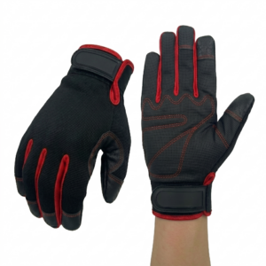 NL HOME SP1149R Men's Gardening & Yard Work Gloves - Lightweight, Breathable Synthetic Leather with Padded Palm, High-Dexterity Touchscreen Utility Gloves for DIY Projects & Landscaping (Adjustable Velcro