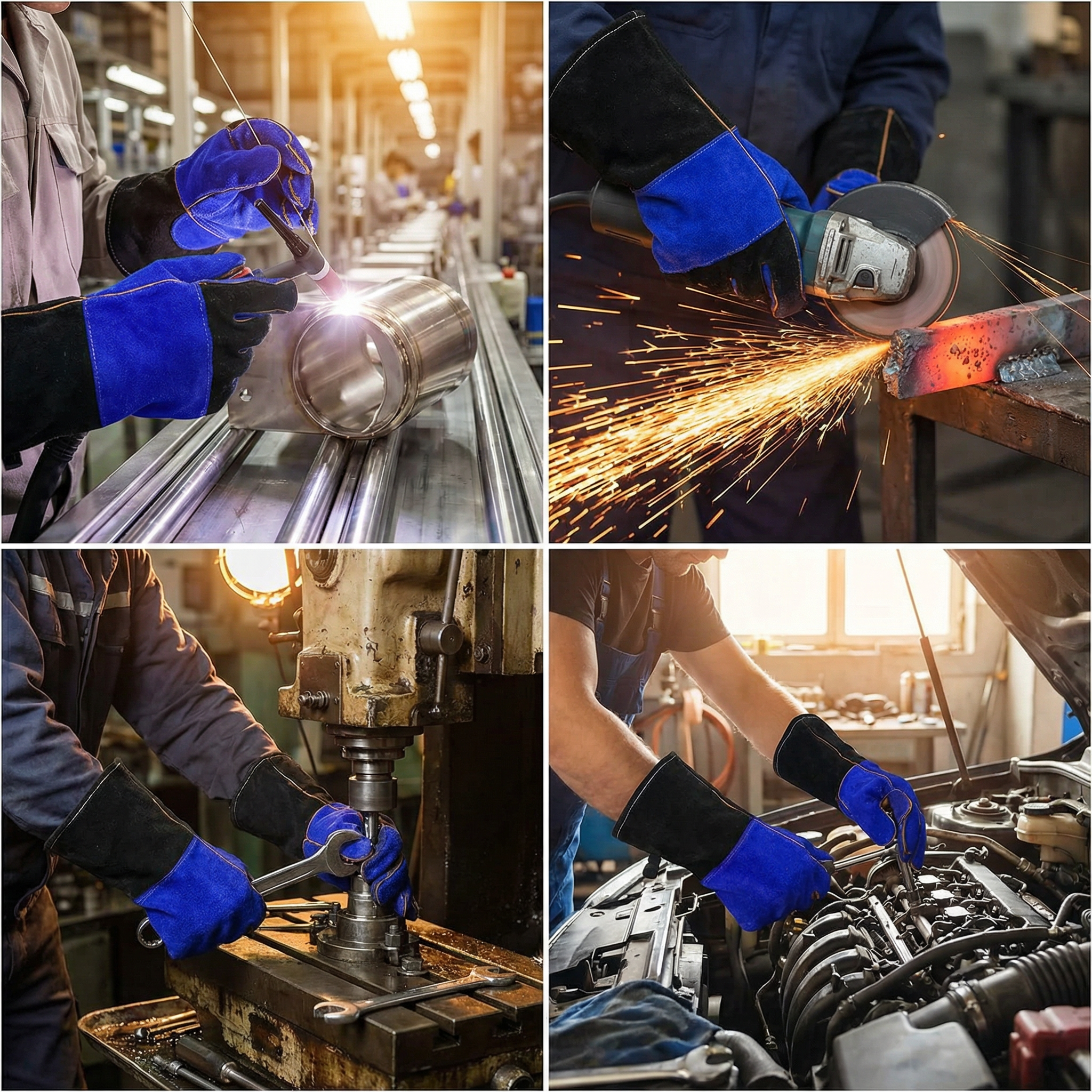 NL HOME 16-Inch Premium Leather Welding Gloves - 932°F Extreme Heat Resistant Gauntlets for TIG/MIG, Forge & BBQ - Image 10