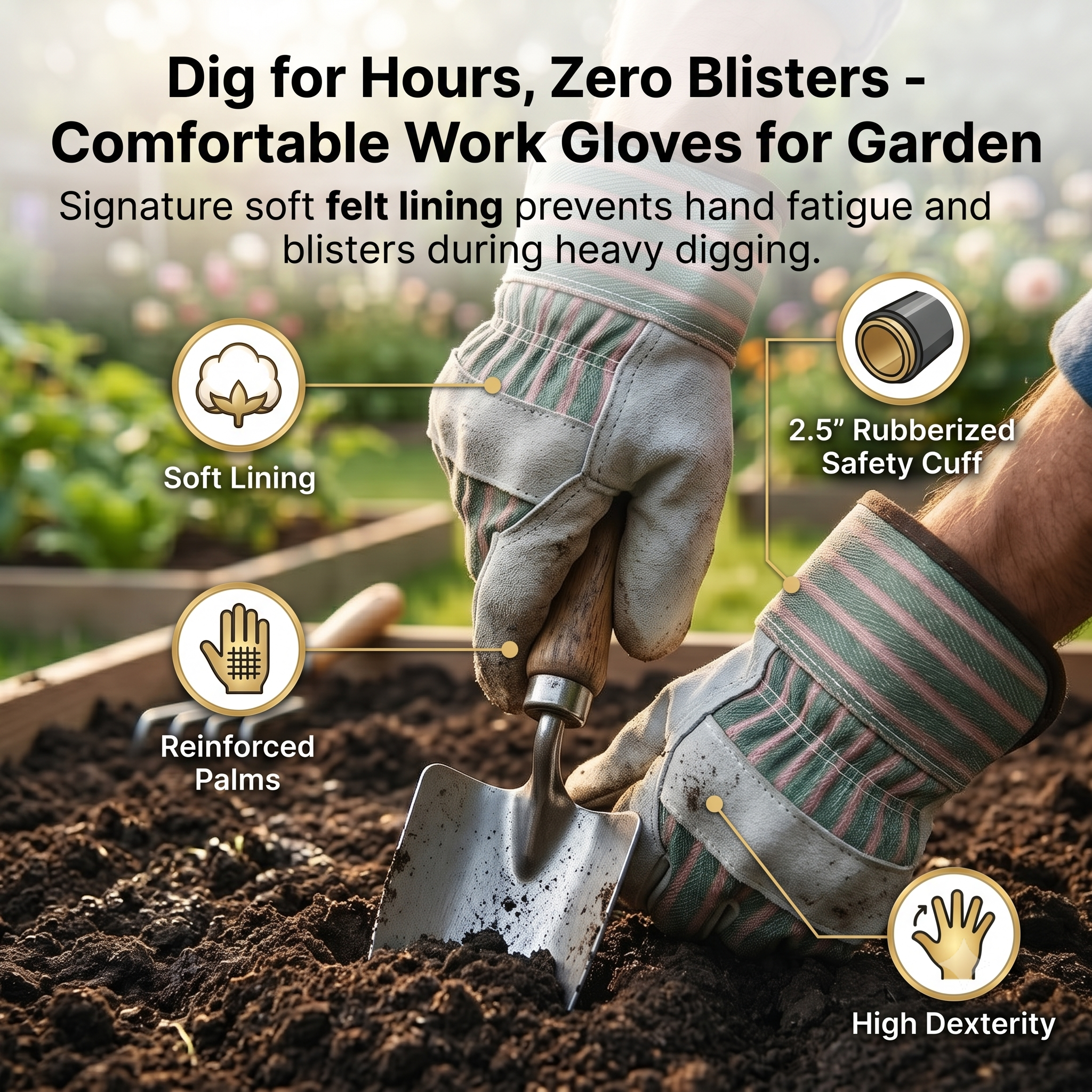 work glove for garden zero blisters